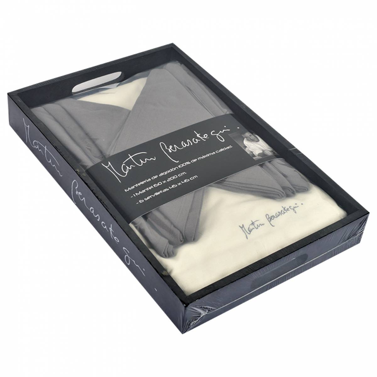  mantelería + bandeja madera martin berasategui hogar martinbera